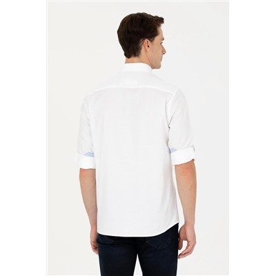 Erkek Beyaz Uzun Kollu Gömlek