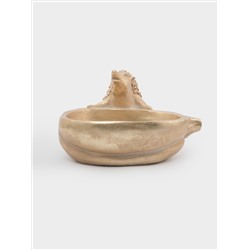 Конфетница, 20х18 см, полирезин, золотистая, Еж с тыквой, Light pumpkin