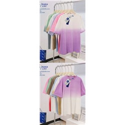 Женская оверсайз футболка с градиентным окрасом  19 цветов