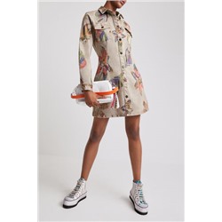 Vestido camisero camoflower