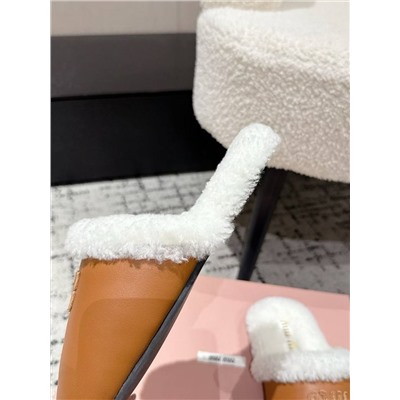 Меховые мюли  МИУ МИ*У