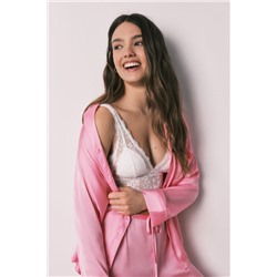 Sujetador bralette halter encaje blanco