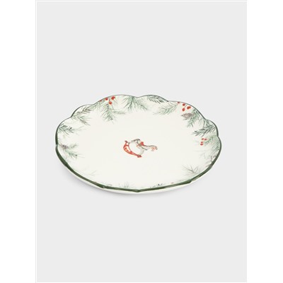 Тарелка закусочная, 20 см, керамика D, зеленая, Лошадка, Festival