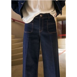 Jeans wideleg bolsillos rinse wash