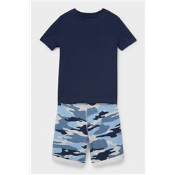 Set - Kurzarmshirt und Sweatshorts