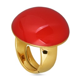 Кольцо 2см Геометрия (эмаль алая; покрытие золото), Есть комплект