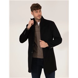 Siyah Slim Fit Palto