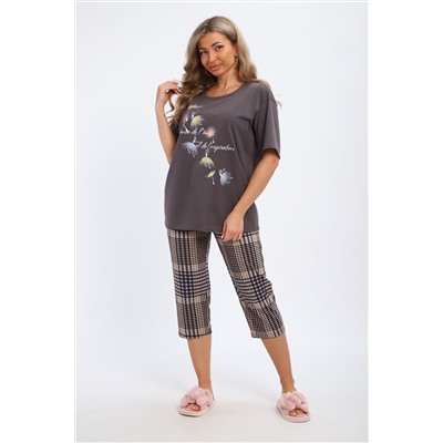 Костюм домашний футболка с бриджами арт.1429б