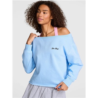 PINK Campus Fleece™ Rib Off-The-Shoulder Sweatshirt