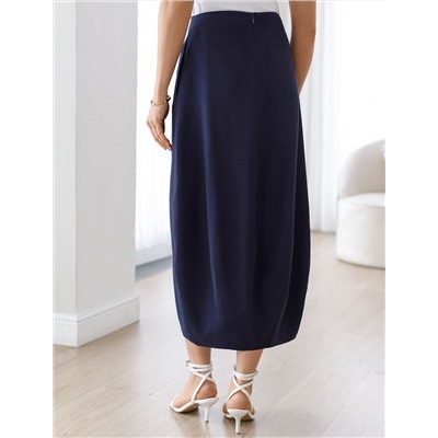 Юбка тюльпан с разрезом скроенная по косой из плотного лиоцелла