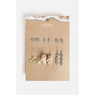 Серьги, 6 шт. INFINITY, 1075187