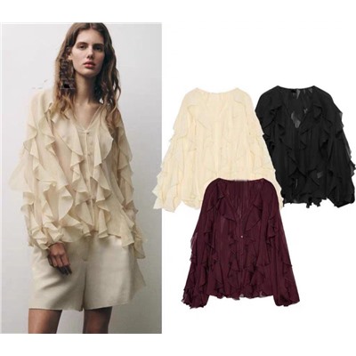 Шифоновая блузка с эффектом многослойности