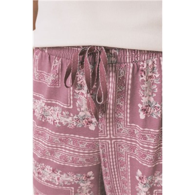 Pijama largo algodón estampado flores