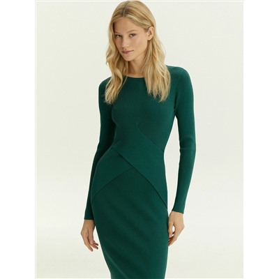 Трикотажное платье макси с драпировкой, PL1477/terrifild