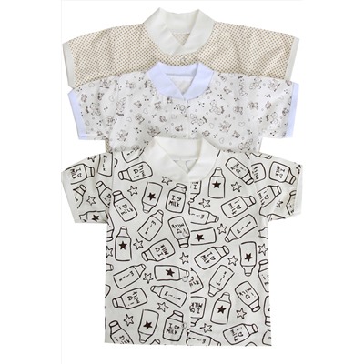 Набор, кофточки ясельные короткий рукав 2+1 в ассортименте 3 шт. арт. НБКФ-КР/ассортимент