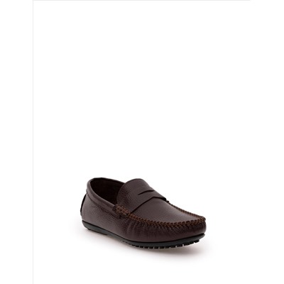 Kahverengi Kauçuk Taban %100 Deri Loafer Ayakkabı