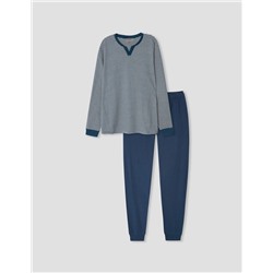 Striped Pyjamas, Men, Dark Blue