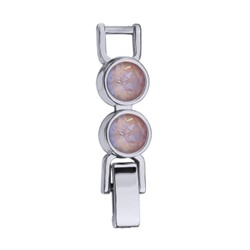 Удлинитель Теннис 2см (кристаллы SW пыльная роза 6мм; покрытие родий)