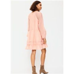 Long-Sleeve Swing Mini Dress