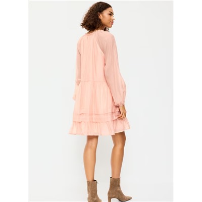 Long-Sleeve Swing Mini Dress