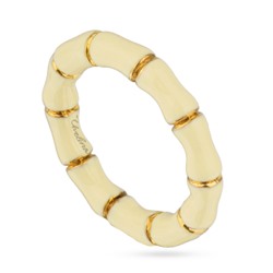 Кольцо Бамбук (эмаль сливочное масло; покрытие золото), Есть комплект