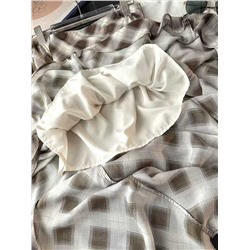 Женская юбка с высокой талией и ретро-шотландкой МО*КО