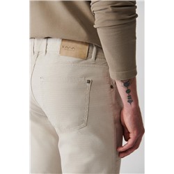 Taş Armürlü Esnek 5 Cepli Slim Fit Dar Kesim Kanvas Pantolon