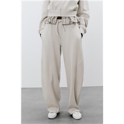 CONTRAST BALLOON TROUSERS