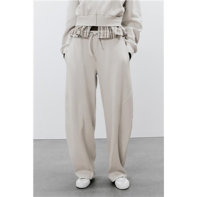CONTRAST BALLOON TROUSERS
