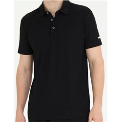Siyah Slim Fit Polo Yaka Tişört