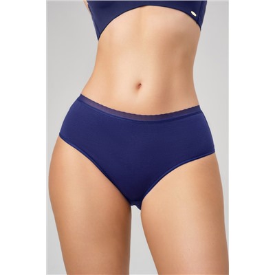 Набор трусов OIRO 0117 женские хлопковые изумруд/синий/бордовый 3 шт