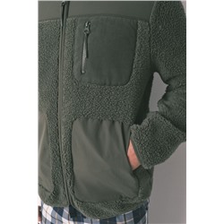 Bata corta hombre borreguito verde