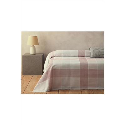 English Home Pure Plaid Baskılı Çift Kişilik Pike 200x220 Cm Pembe 10040336