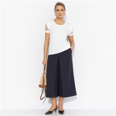 Футболка в рубчик, Высокая мода без усилий (white)