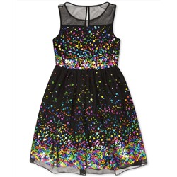 Speechless Big Girls Illusion Sequin Dress