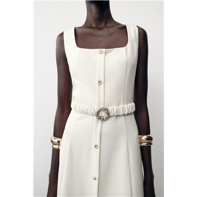 MIDI DRESS WITH BELT
