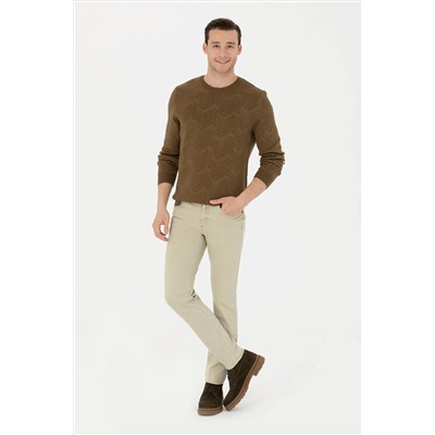 Erkek Açık Haki Jean Pantolon
