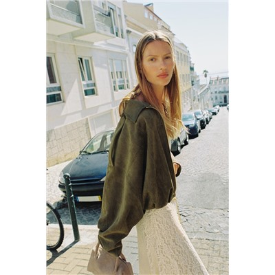 CHAQUETA BOMBER EFECTO ANTE