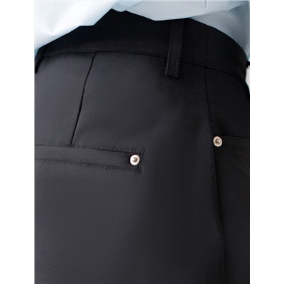 Брюки-трубы из плотной эластичной ткани из хлопка с нейлоном