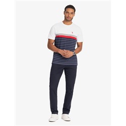 COLOR BLOCK YARN DYE STRIPE T-SHIRT