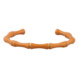 Браслет Бамбук (эмаль оранжевая; покрытие золото), Есть комплект