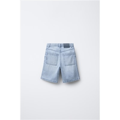 RELAXED FIT BAGGY DENIM BERMUDA SHORTS