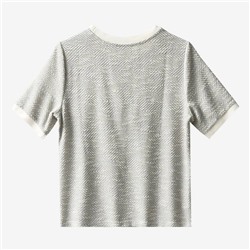 Футболка во французском стиле с жемчужинами