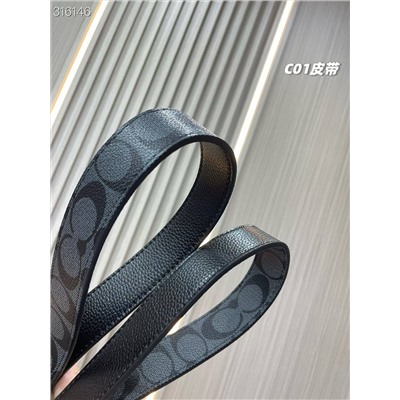 Двухсторонний мужской ремень с двумя пряжками КОУ*Ч