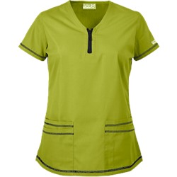 Butter-Soft Scrubs by UA™ Short Sleeve 4-Pocket Top w/ Zipper Trim