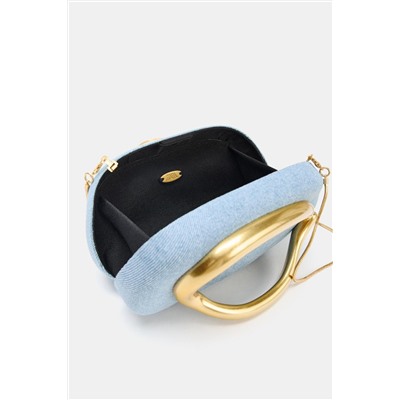 DENIM FABRIC MINAUDIÈRE BAG