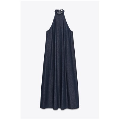 VESTIDO HALTER DENIM TRF