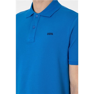 Erkek Regular Fit Polo Yaka Kobalt Mavi Basic Tişört