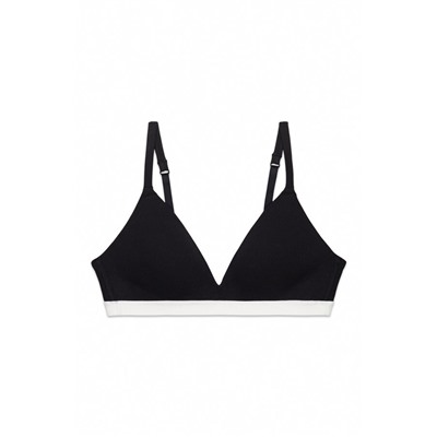 Sujetador triangular relleno negro