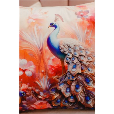 Наволочка декоративная 3 шт Павлины 3D